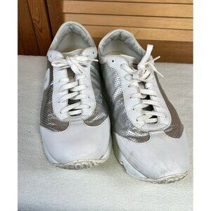 RucoLine Men's White and Silver Sneakers Size 43